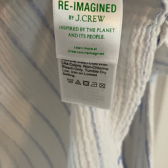 J Crew Classic-Fit Soft Gauze Shirt in Vertical Stripe - Sz S - Picture 4 of 7